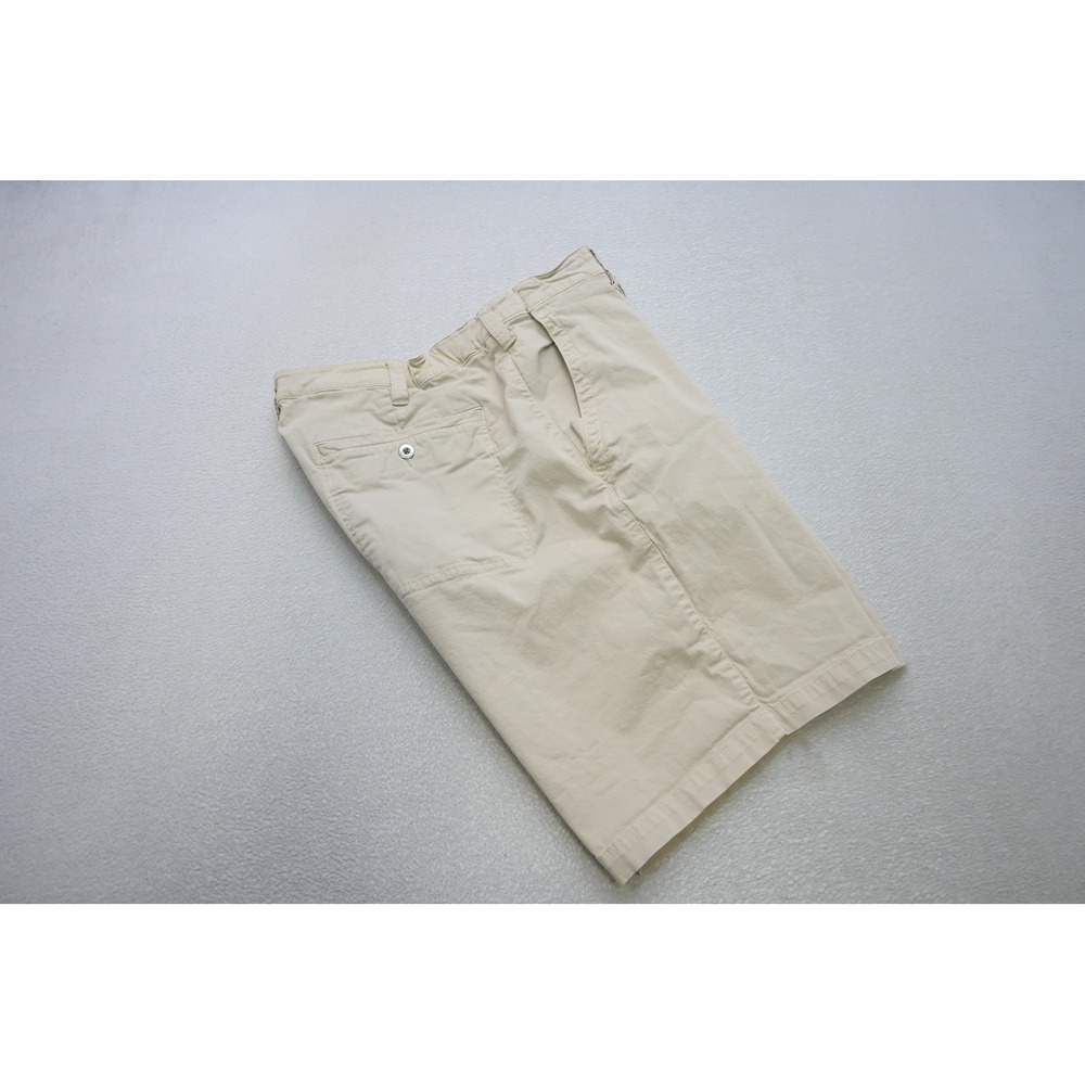 Orvis Chino Shorts Men 40 Khaki Cotton Stretch Casual Flat Front Excellent